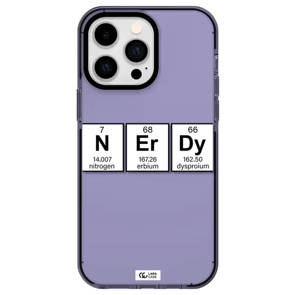 Nerdy Chemical Apple iPhone 15 Pro impact Lilac Case