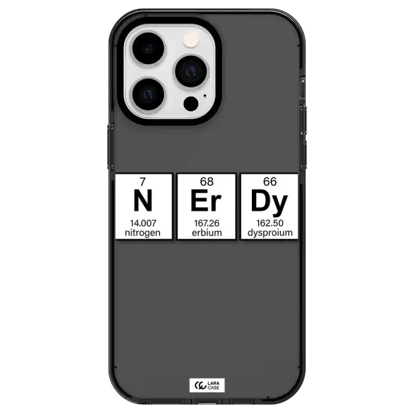 Nerdy Chemical Apple iPhone 15 Pro impact Smoke Black Case
