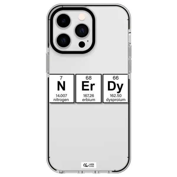 Nerdy Chemical Apple iPhone 15 Pro Max impact black border Case