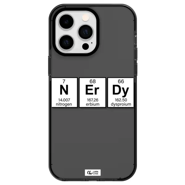 Nerdy Chemical Apple iPhone 15 Pro Max impact Smoke Black Case