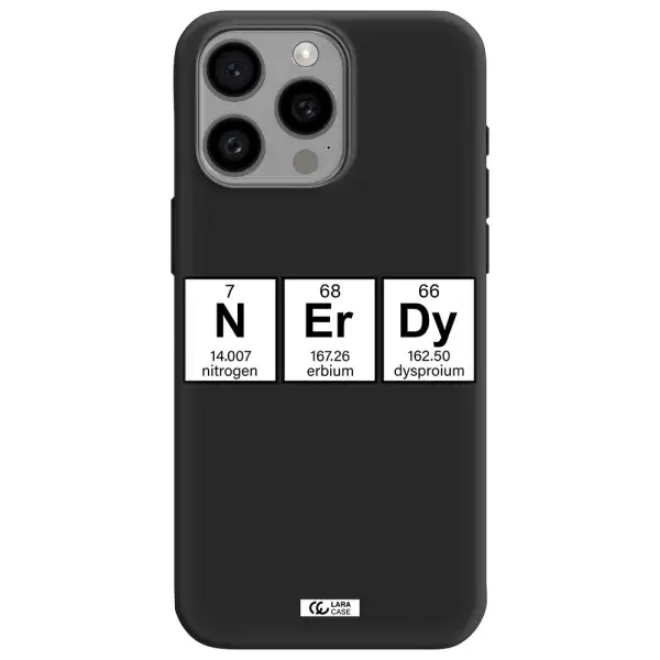 Nerdy Chemical Apple Iphone 15 Pro max Silicone black Case