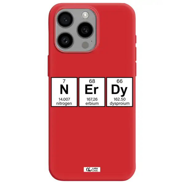 Nerdy Chemical Apple Iphone 15 Pro Max Silicone Imperial Red Case