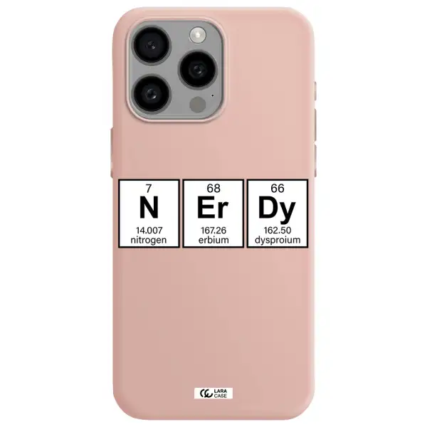 Nerdy Chemical Apple Iphone 15 Pro max Silicone pastel pink Case