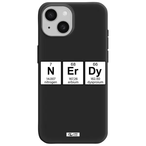 Nerdy Chemical Apple iPhone 15 Silicone black Case