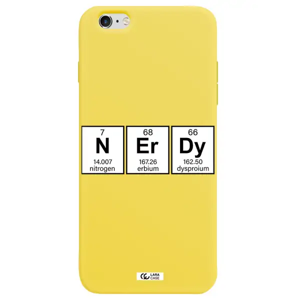 Nerdy Chemical Apple iPhone 6 plus Silicone canary yellow Case