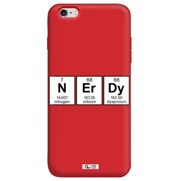 Nerdy Chemical Apple iPhone 6 s plus Silicone Imperial Red Case