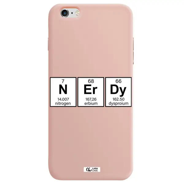Nerdy Chemical Apple iPhone 6 s plus Silicone pastel pink Case