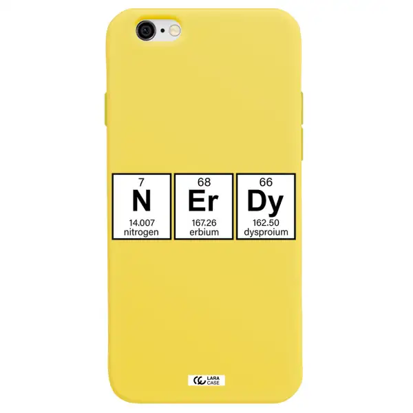 Nerdy Chemical Apple iPhone 6 Silicone canary yellow Case