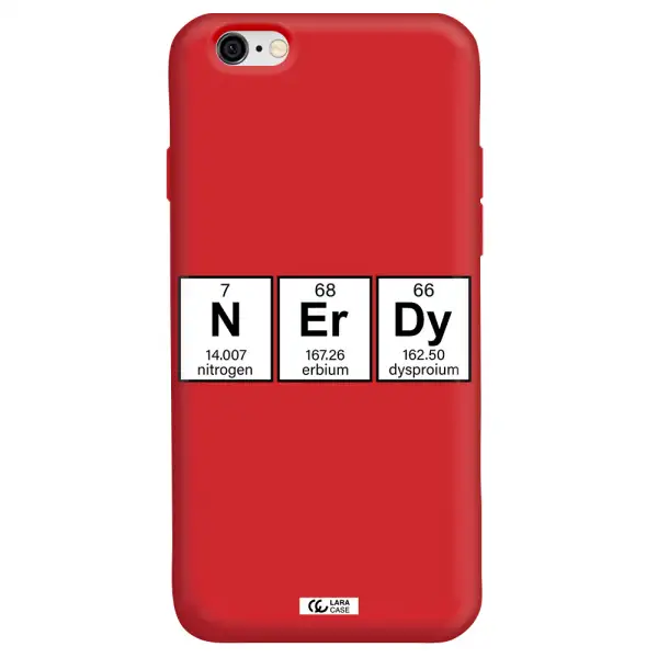 Nerdy Chemical Apple iPhone 6 Silicone Imperial Red Case