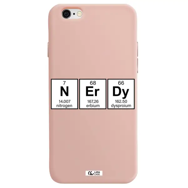Nerdy Chemical Apple iPhone 6 Silicone pastel pink Case
