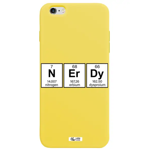 Nerdy Chemical Apple iPhone 6S Silicone canary yellow Case
