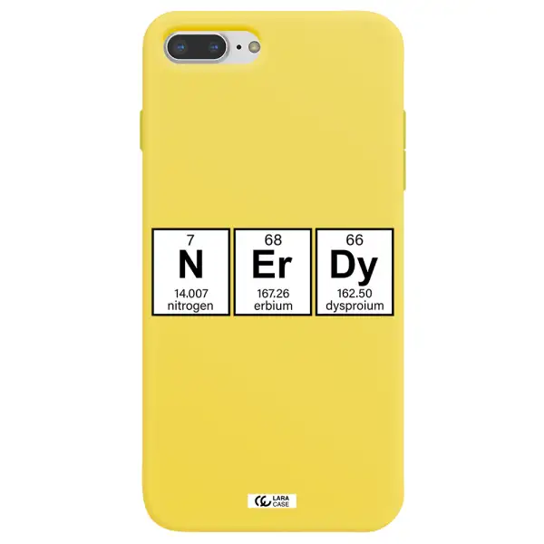 Nerdy Chemical Apple iPhone 7 plus Silicone canary yellow Case