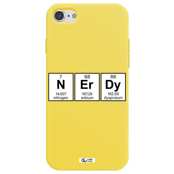Nerdy Chemical Apple iPhone 7 Silicone canary yellow Case