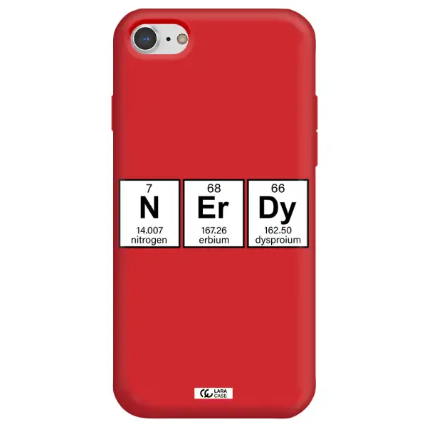 Nerdy Chemical Apple iPhone 7 Silicone Imperial Red Case