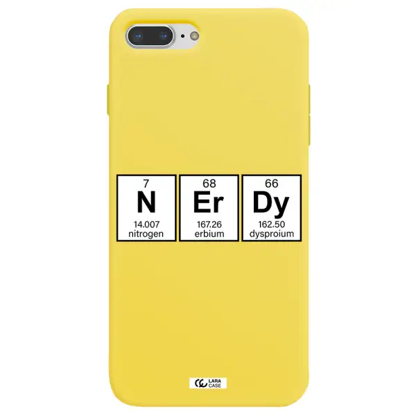 Nerdy Chemical Apple iPhone 8 plus Silicone canary yellow Case