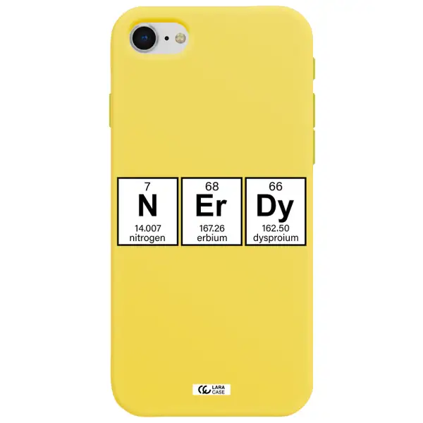 Nerdy Chemical Apple iPhone se 2020 Silicone canary yellow Case