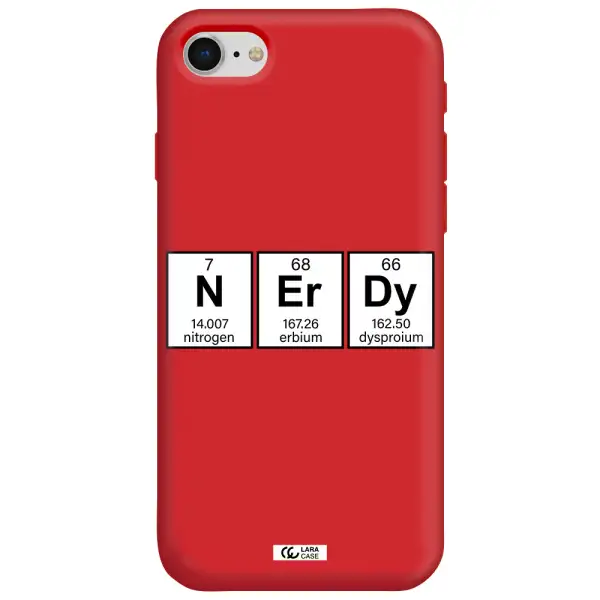 Nerdy Chemical Apple iPhone se 2020 Silicone Imperial Red Case