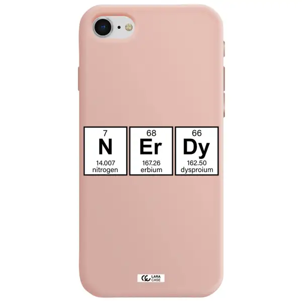 Nerdy Chemical Apple iPhone se 2020 Silicone pastel pink Case