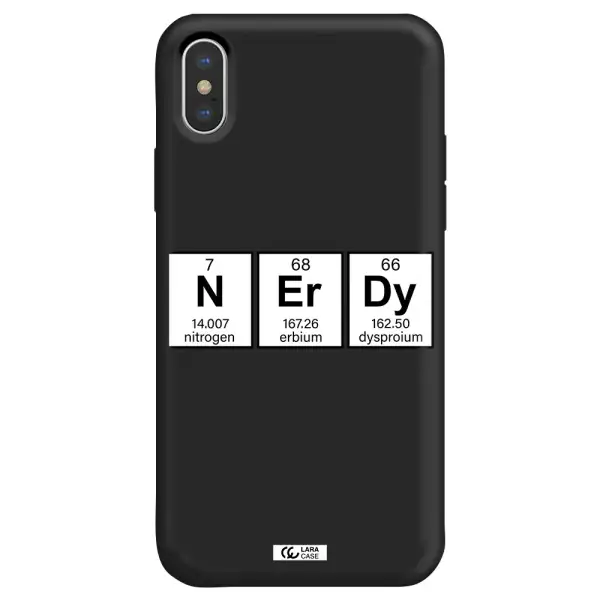 Nerdy Chemical Apple iPhone X Silicone black Case