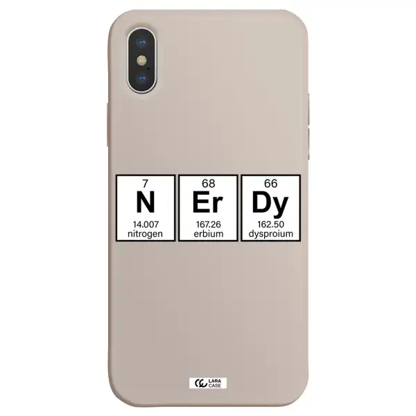 Nerdy Chemical Apple iPhone X Silicone Stone Case