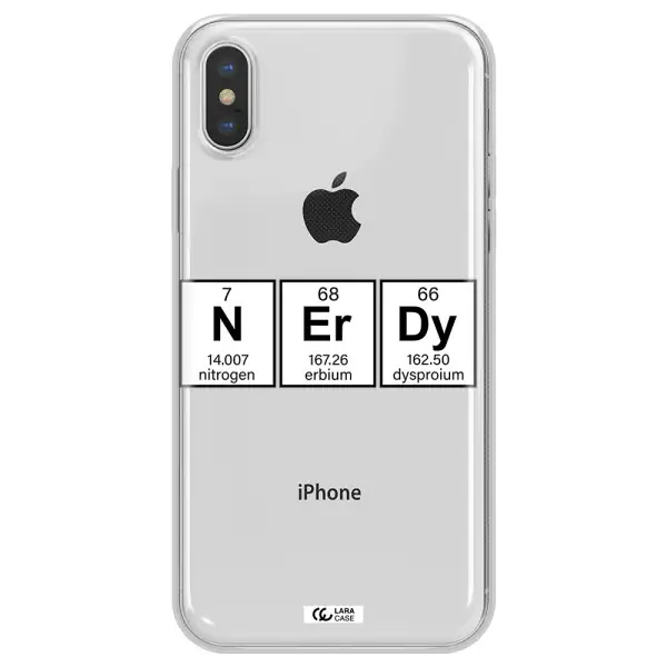 Nerdy Chemical Apple iPhone XS Clear TPU Case