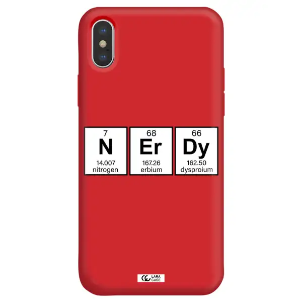 Nerdy Chemical Apple iPhone XS max Silicone Imperial Red Case