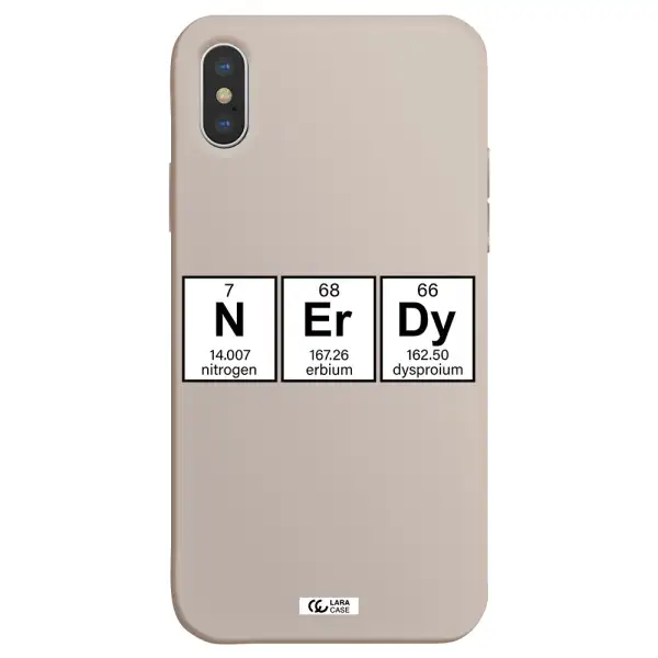 Nerdy Chemical Apple iPhone XS Silicone Stone Case