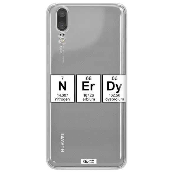 Nerdy Chemical Huawei P20 Clear TPU Case