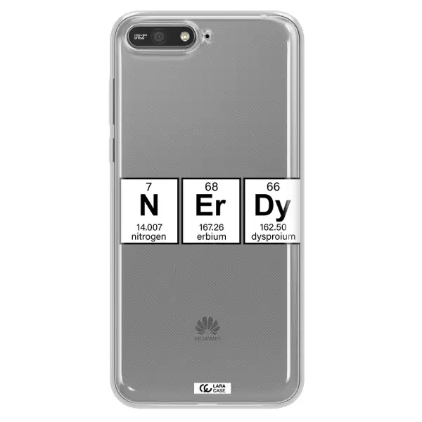 Nerdy Chemical Huawei Y6 2018 Clear TPU Case