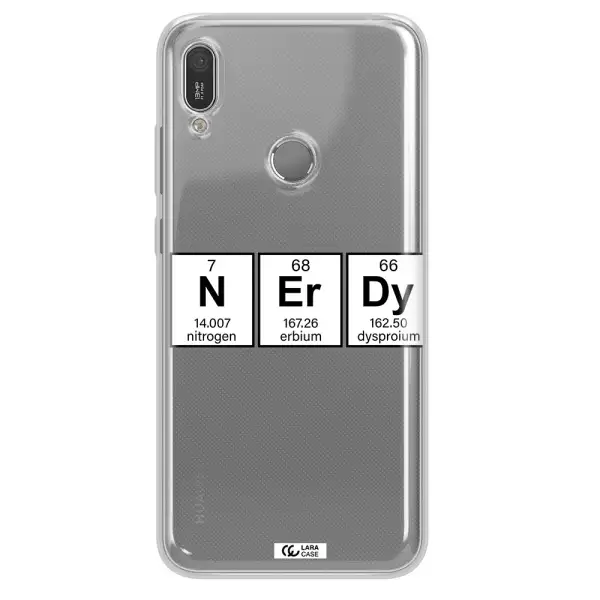 Nerdy Chemical Huawei Y6 2019 Clear TPU Case