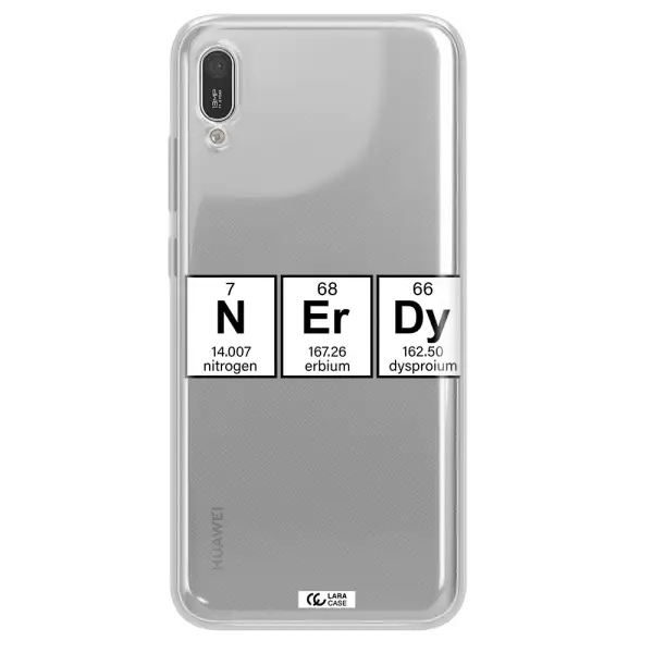 Nerdy Chemical Huawei Y6 Pro 2019 Clear TPU Case