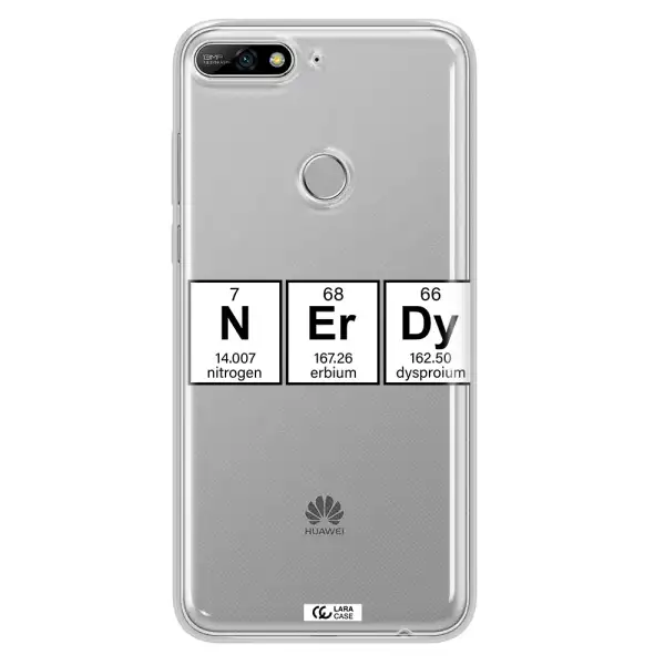 Nerdy Chemical Huawei Y7 2018 Clear TPU Case