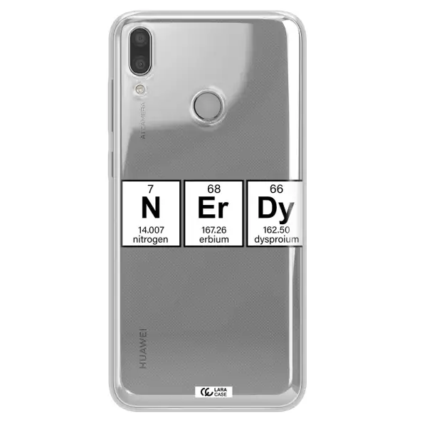 Nerdy Chemical Huawei Y7 2019 Clear TPU Case