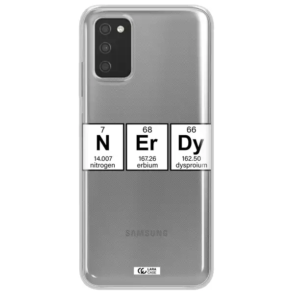Nerdy Chemical Samsung A03S Clear TPU Case
