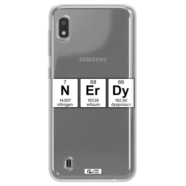 Nerdy Chemical Samsung A10 Clear TPU Case