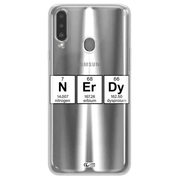Nerdy Chemical Samsung A20S Clear TPU Case