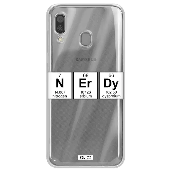 Nerdy Chemical Samsung A30 Clear TPU Case