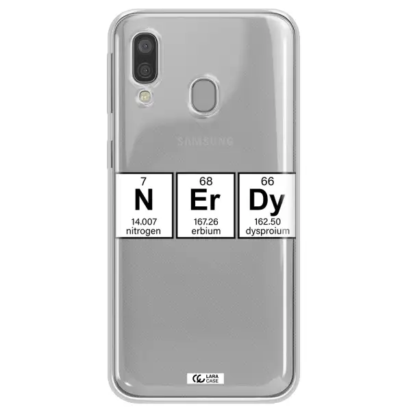 Nerdy Chemical Samsung A40 Clear TPU Case