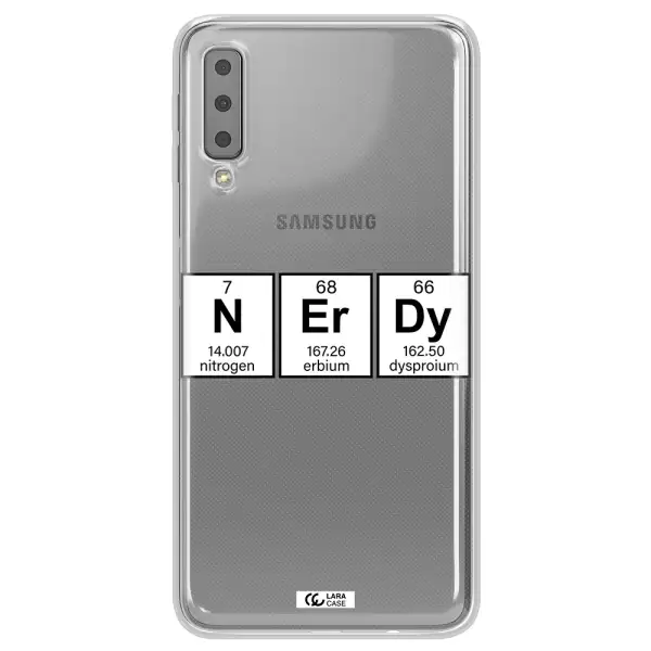 Nerdy Chemical Samsung A7 2018 Clear TPU Case