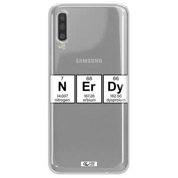 Nerdy Chemical Samsung A70 Clear TPU Case