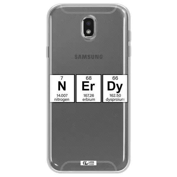 Nerdy Chemical Samsung J7 Pro Clear TPU Case