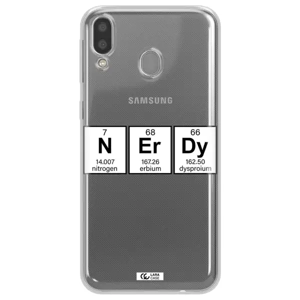 Nerdy Chemical Samsung M20 Clear TPU Case