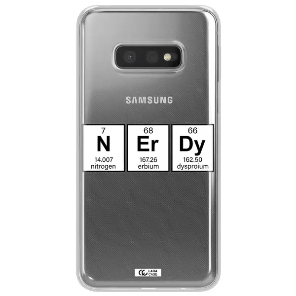 Nerdy Chemical Samsung S10e Clear TPU Case