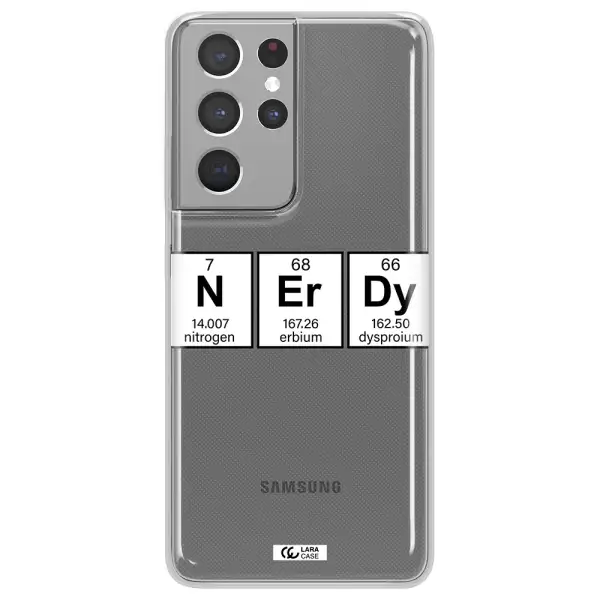 Nerdy Chemical Samsung S21 Ultra Clear TPU Case