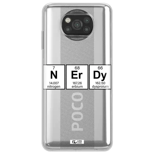 Nerdy Chemical Xiaomi Poco X3 Clear TPU Case