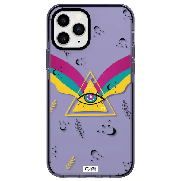 One-Eyed Pyramid Apple iPhone 11 pro impact Lilac Case