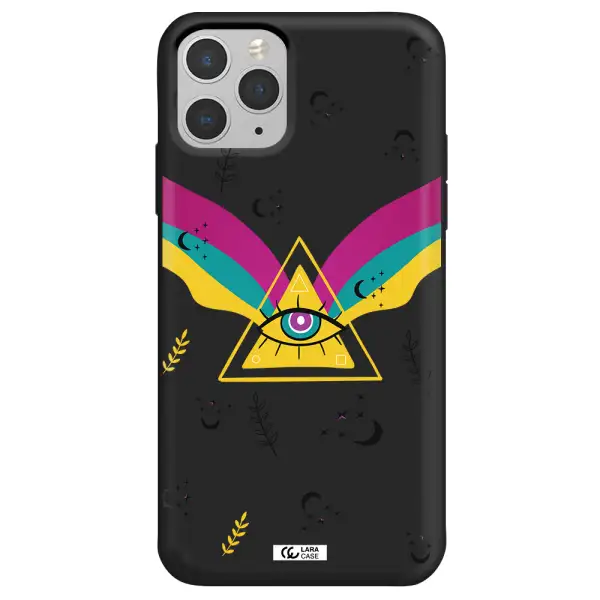 One-Eyed Pyramid Apple iPhone 11 pro max Silicone black Case