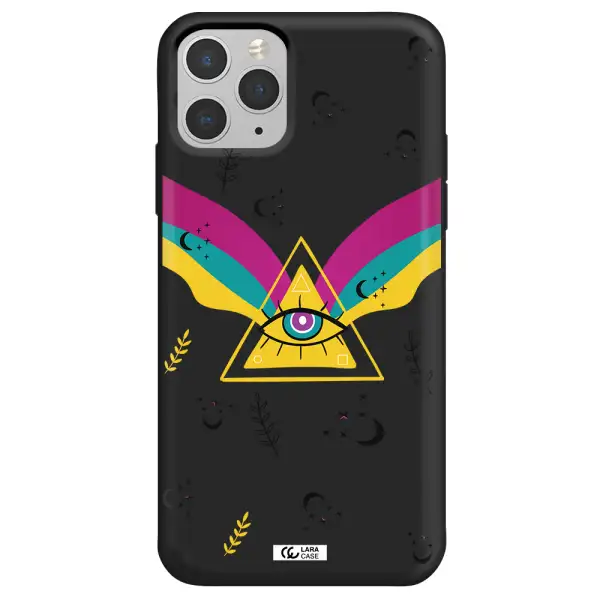 One-Eyed Pyramid Apple iPhone 11 pro Silicone black Case