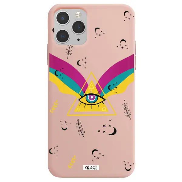 One-Eyed Pyramid Apple iPhone 11 pro Silicone pastel pink Case