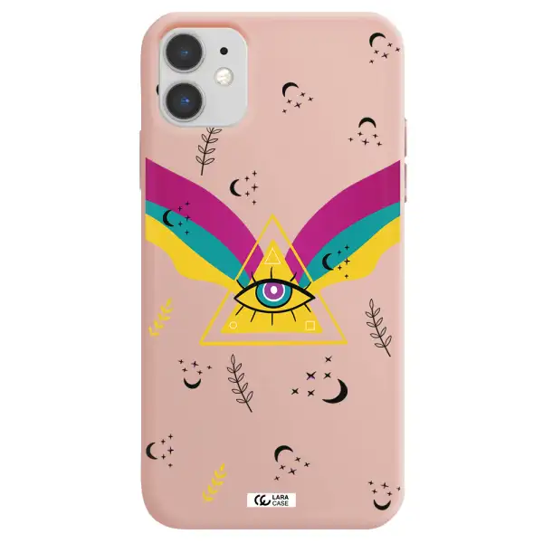 One-Eyed Pyramid Apple iPhone 11 Silicone pastel pink Case